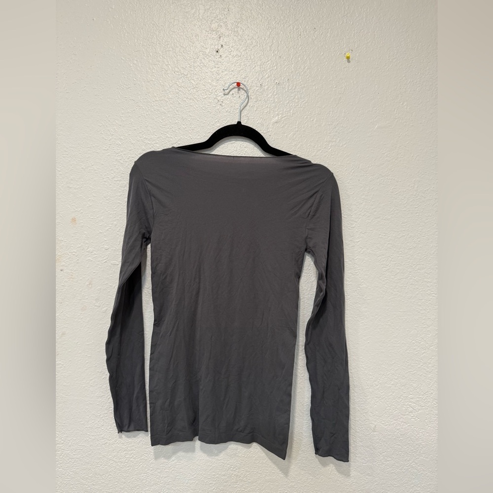 AMB Designs Second Skin Long Sleeve Blue Top, One Size - Picture 2 of 5